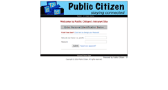 Desktop Screenshot of intranet.citizen.org